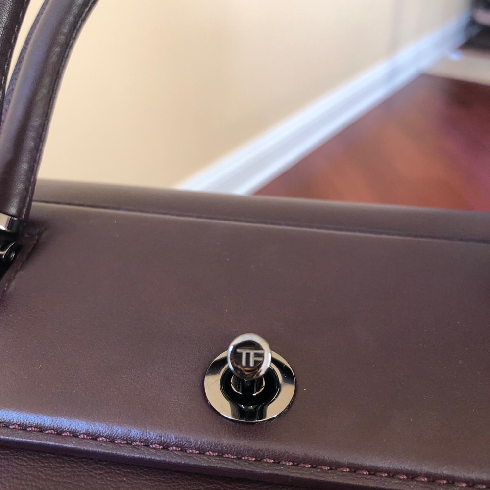 TOM FORD India Medium purple Leather Satchel Bag - Picture 3 of 16